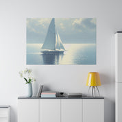 Serene Voyage Sailboat Painting Canvas