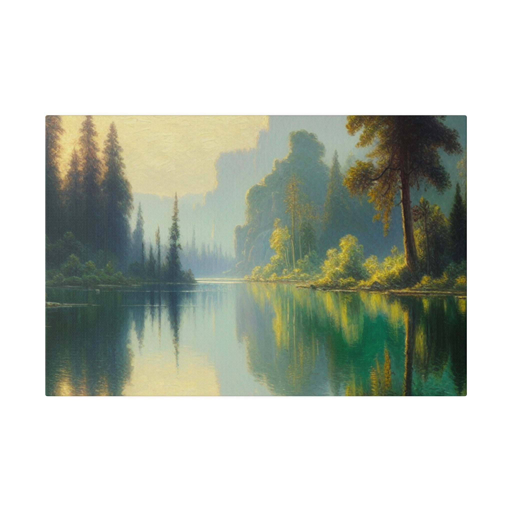 Serene Lake Melody Lake Painting Canvas