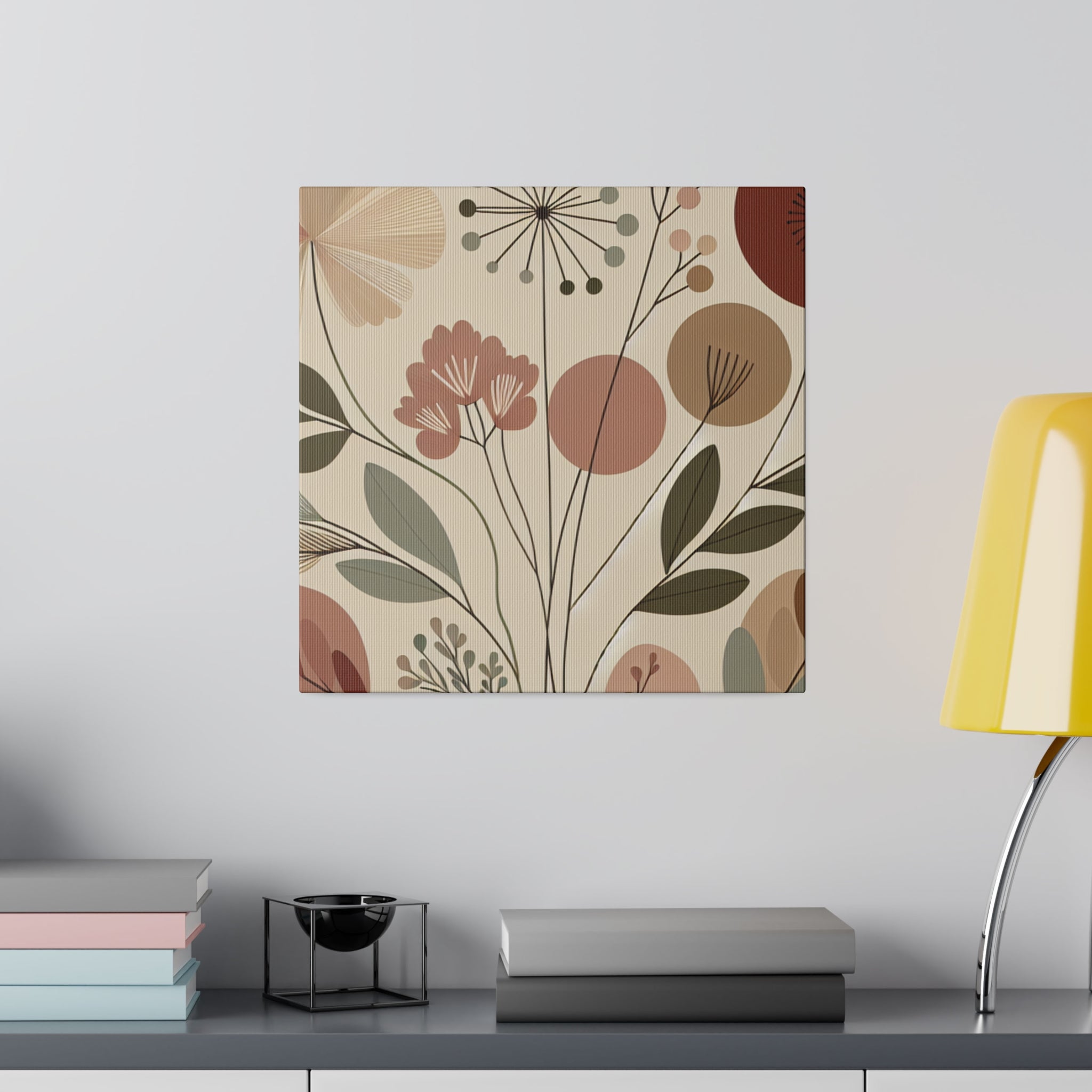 Blossom Whimsy Floral Wall Art Boho Artwork Canvas