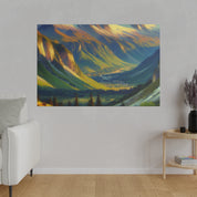 Lush Foothills Mountain Landscape Painting Canvas