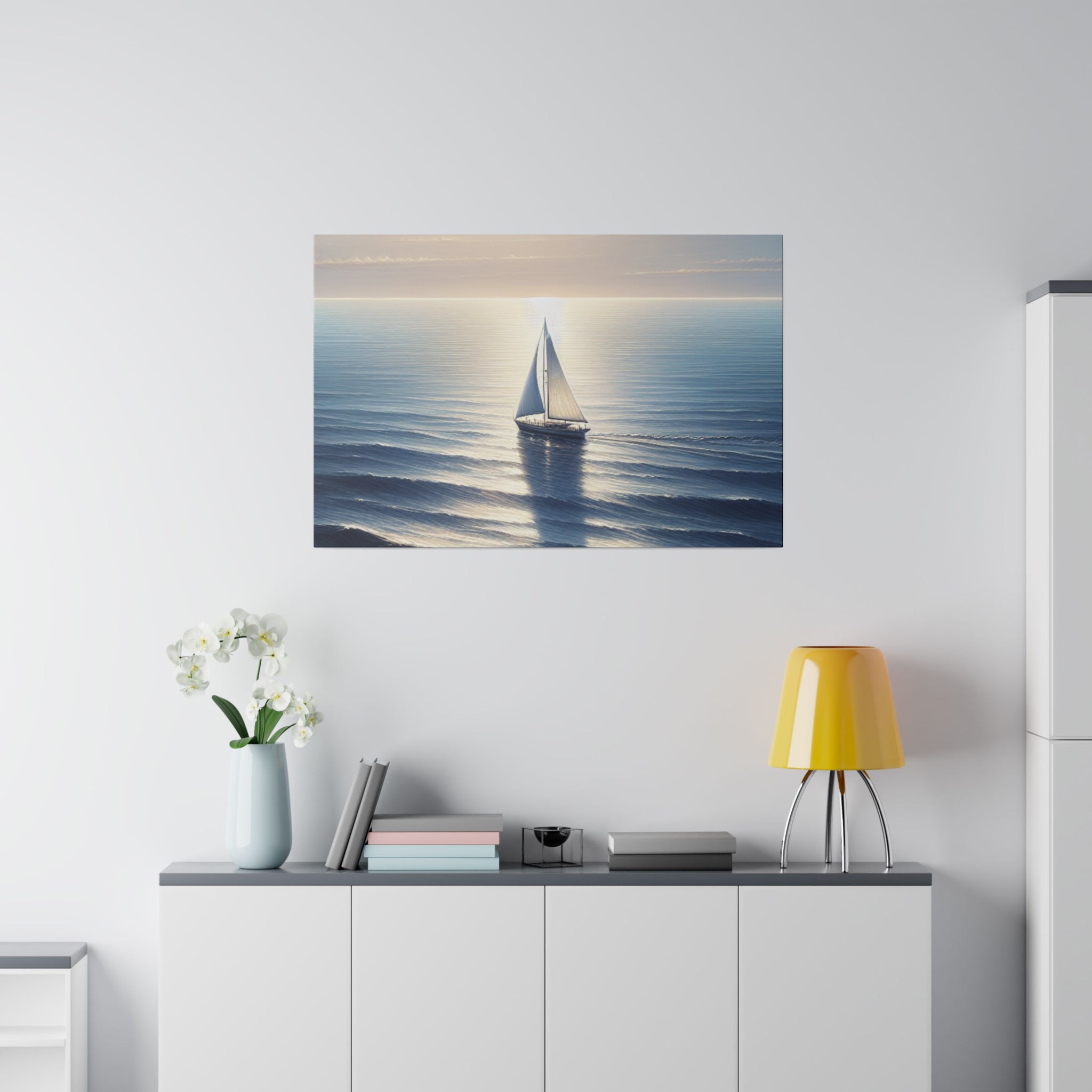 Nautical Embrace Sailboat Painting Canvas