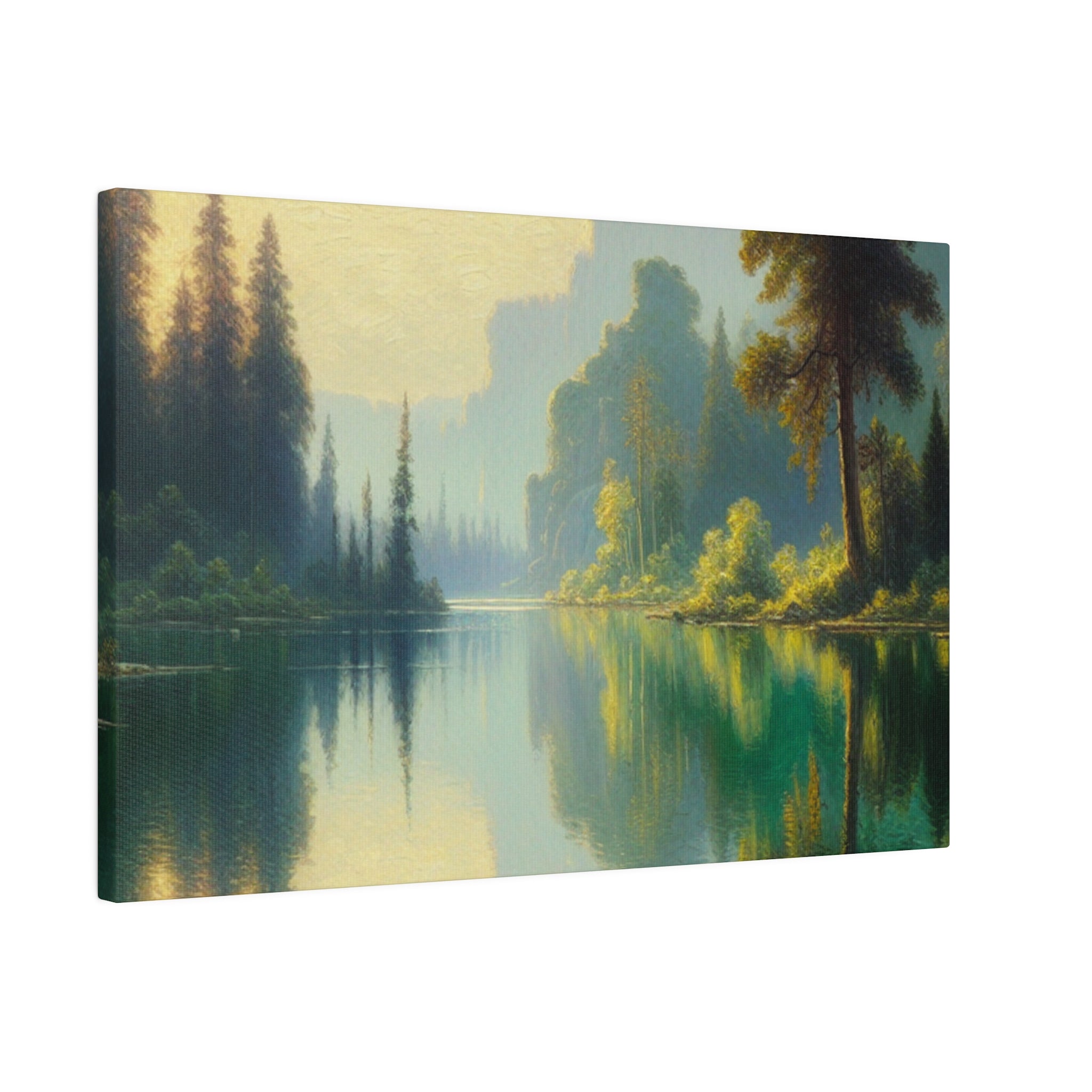 Serene Lake Melody Lake Painting Canvas