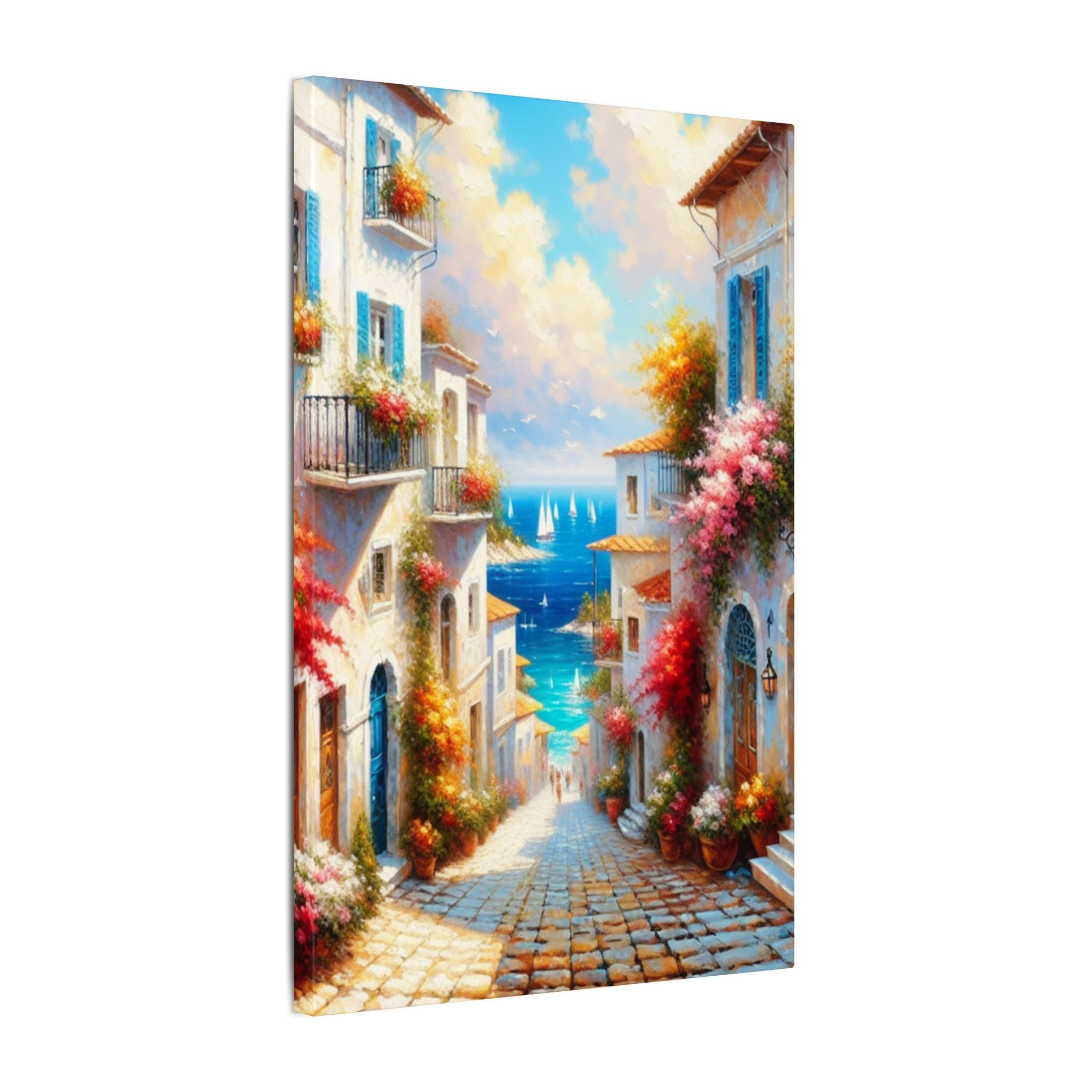 Mediterranean Village Walkway Canvas