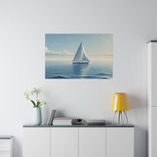 Seafarer Solitude Sailboat Painting Canvas