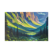 Majestic Dawn Mountain Landscape Painting Canvas