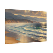 Coastal Whispers Beach Painting Canvas