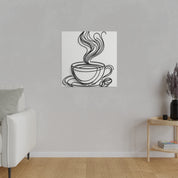 Simplicity Brewed Minimalist Coffee Art Canvas