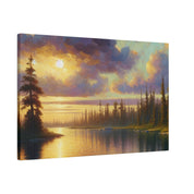 Serenity Lake Mirage Lake Painting Canvas