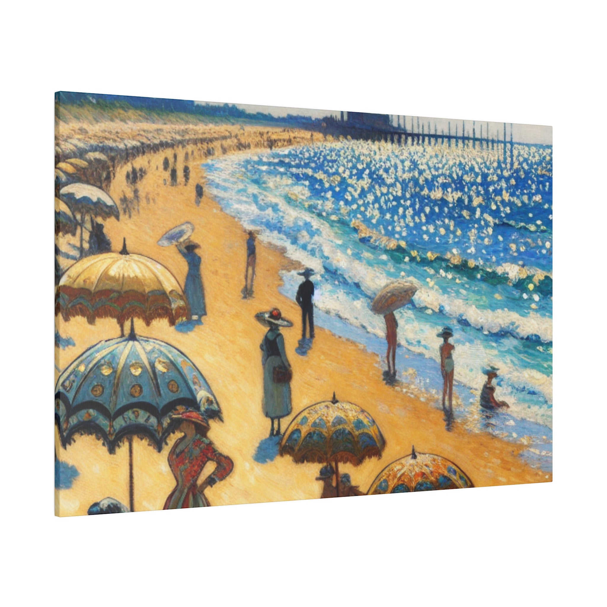 Seashore Reverie Coastal Decor Impressionist Beach Painting Canvas