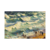 Sun-Soaked Sand Vintage Beach Painting Canvas