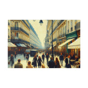 Parisian Concrete Elegance French Street Painting Canvas