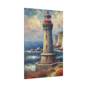 Beacon Muse Coastal Wall Art Lighthouse Painting Canvas