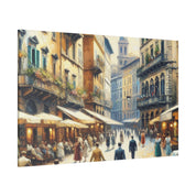 Venetian Chalk Illusion Vintage Italian Street Painting Canvas