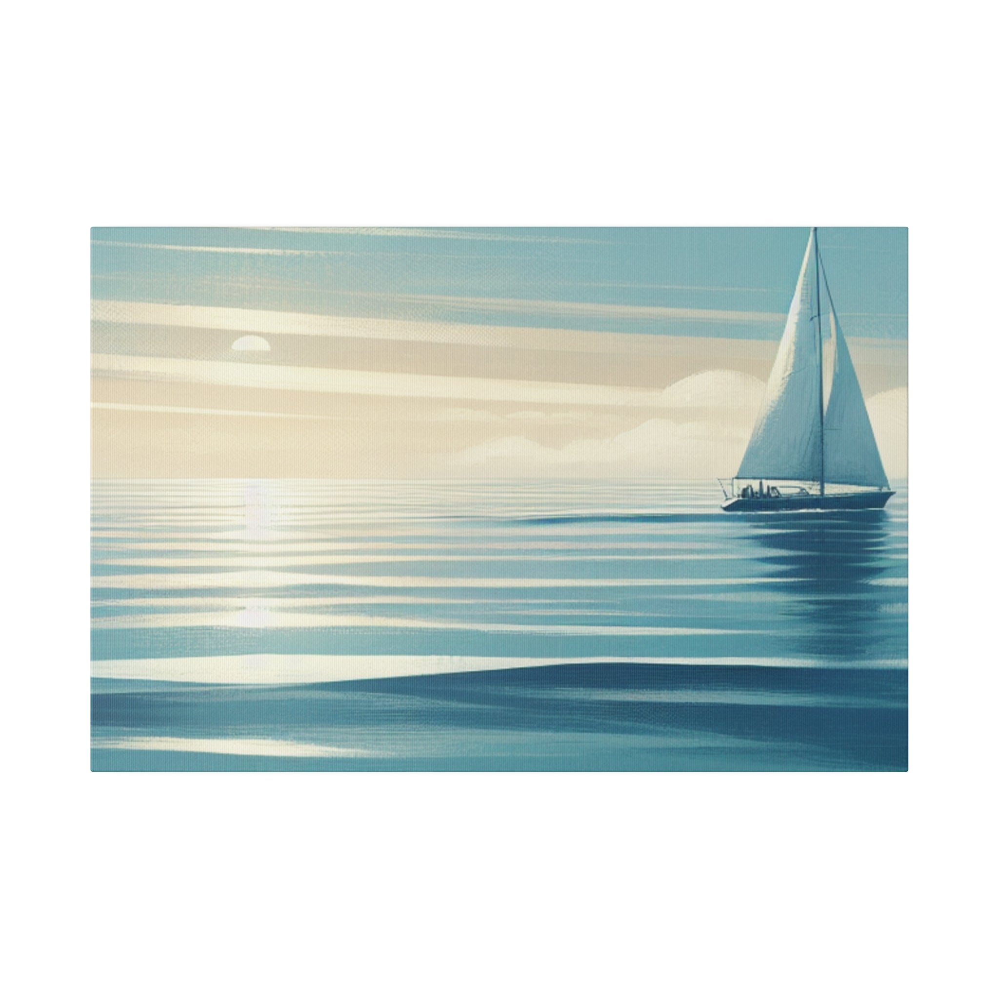 Tranquil Voyage Sailboat Painting Canvas