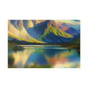 Peak Mountain Symphony Mountain Landscape Painting Canvas