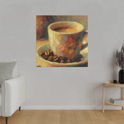 Rustic Coffee Bean Cafe Decor Coffee Painting Canvas