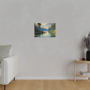 Serene Lake Tranquility Lake Painting Canvas