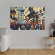 Chromatic Urban Symphony French Street Painting Canvas