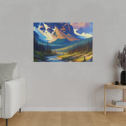 Serene Brilliance Mountain Landscape Painting Canvas