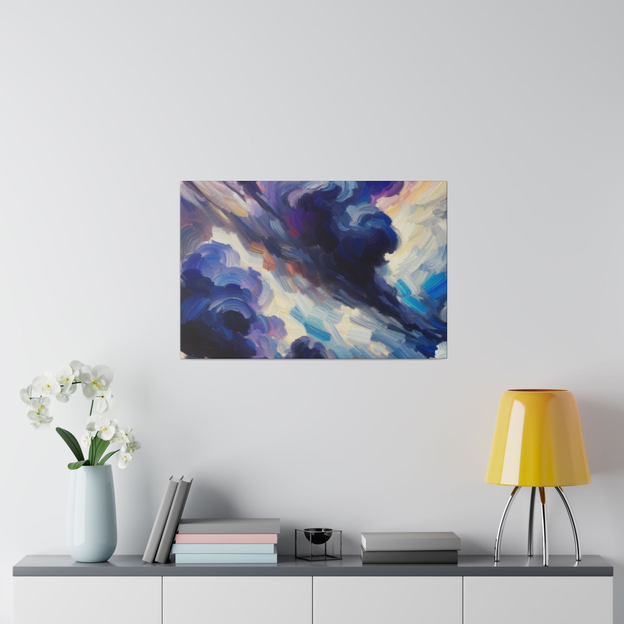 Stormy Azure Mastery Landscape Painting Canvas