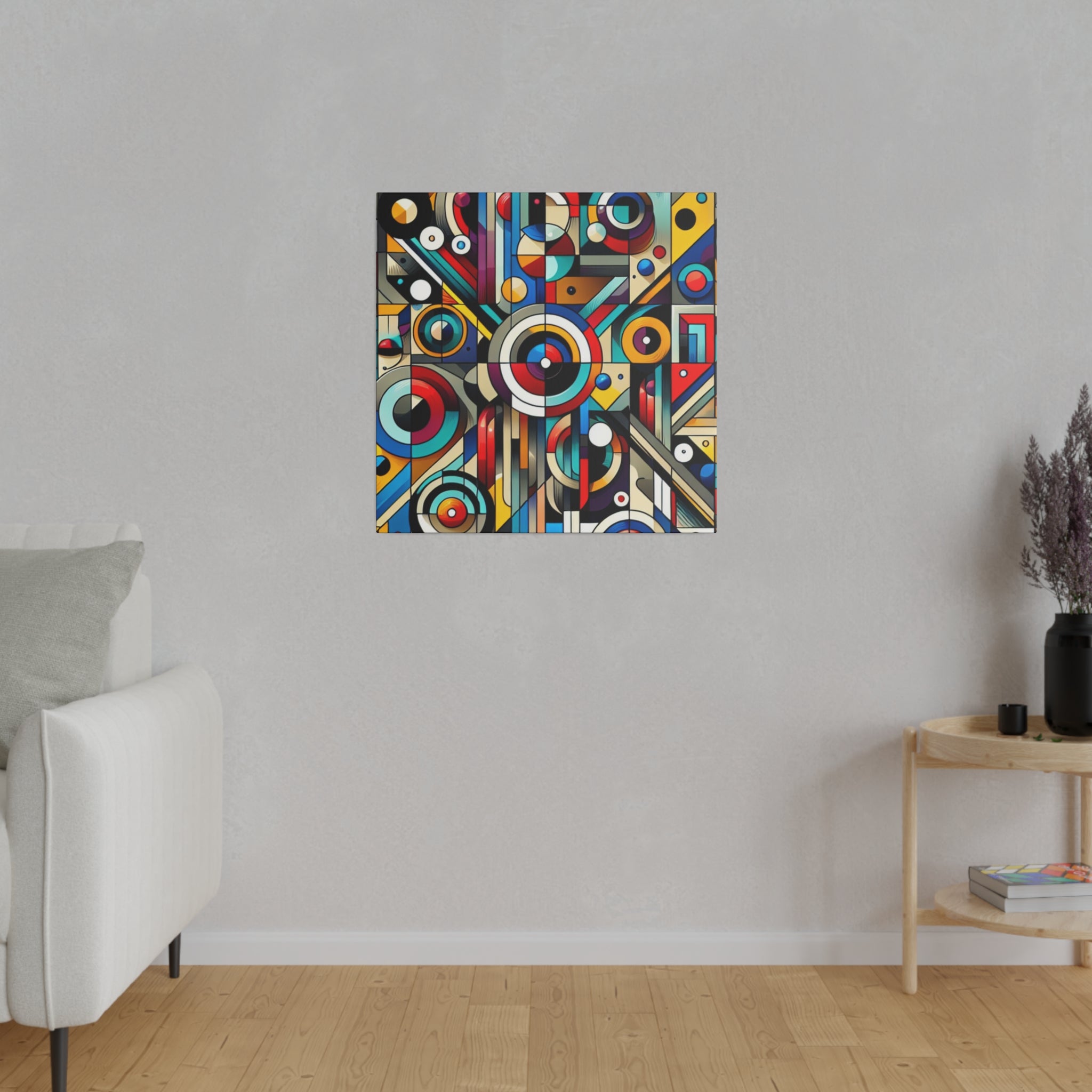 Radiant Spectrum Geometry Geometric Painting Canvas