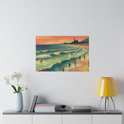 Seaside Nostalgia Beach Painting Canvas