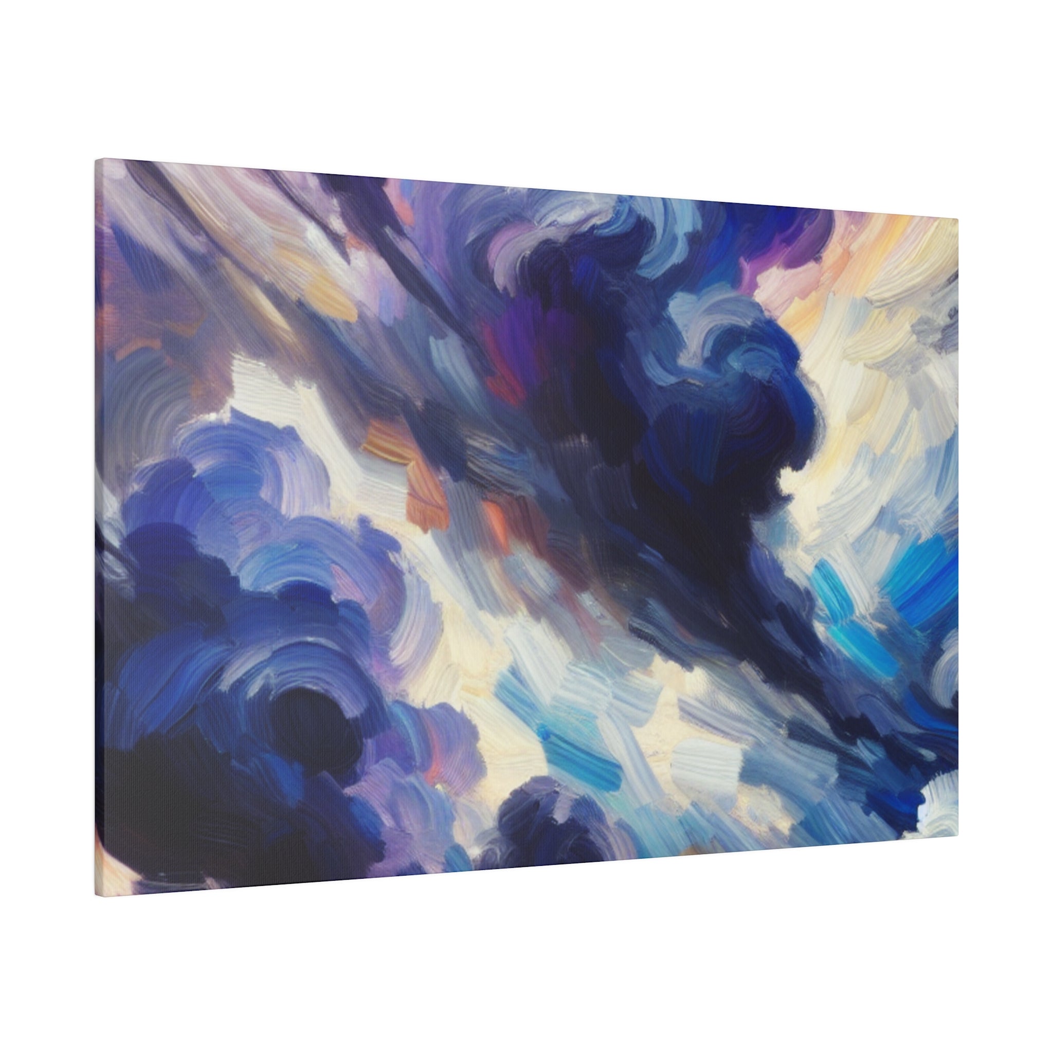 Stormy Azure Mastery Landscape Painting Canvas