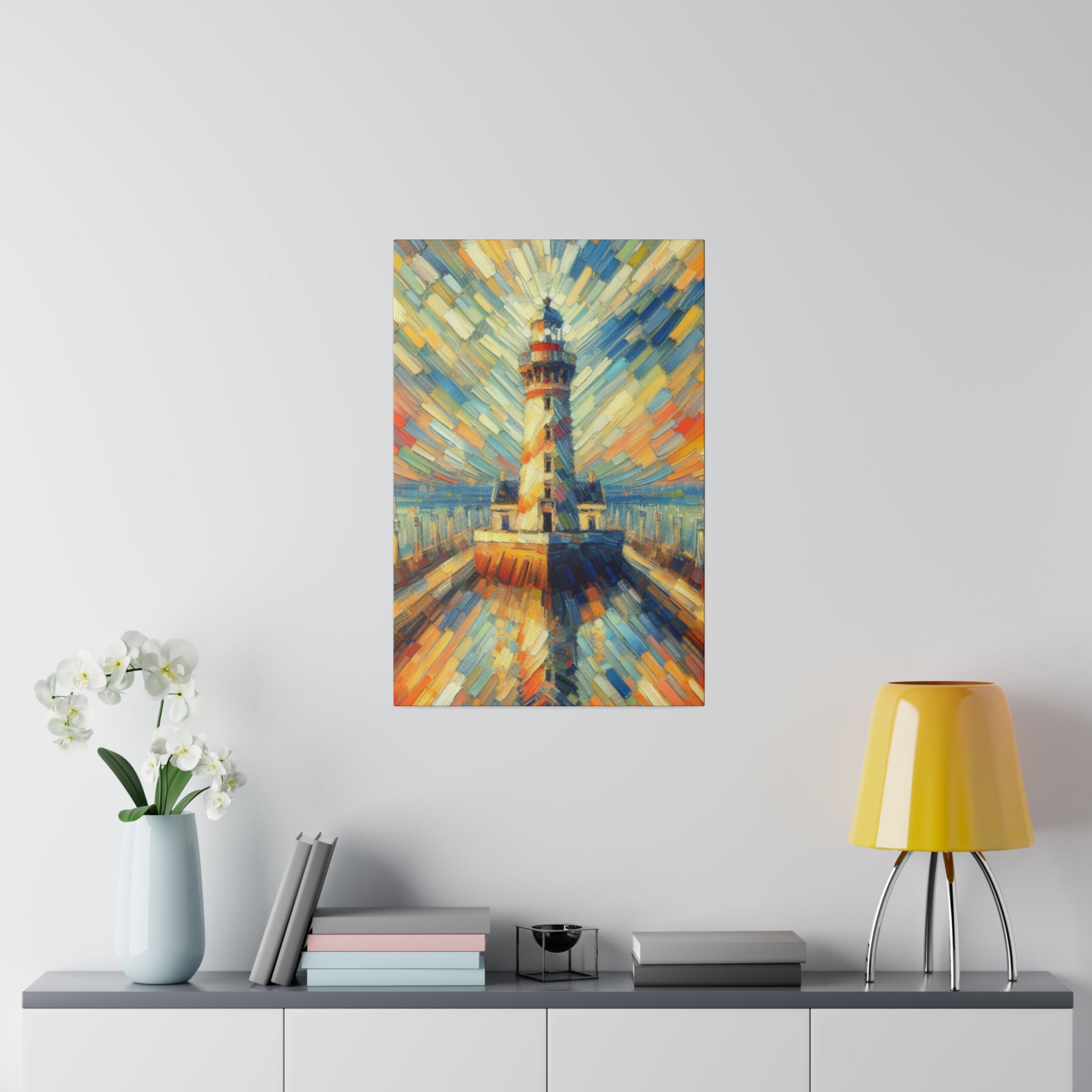 Lighthouse Whispers Coastal Wall Art Lighthouse Painting Canvas