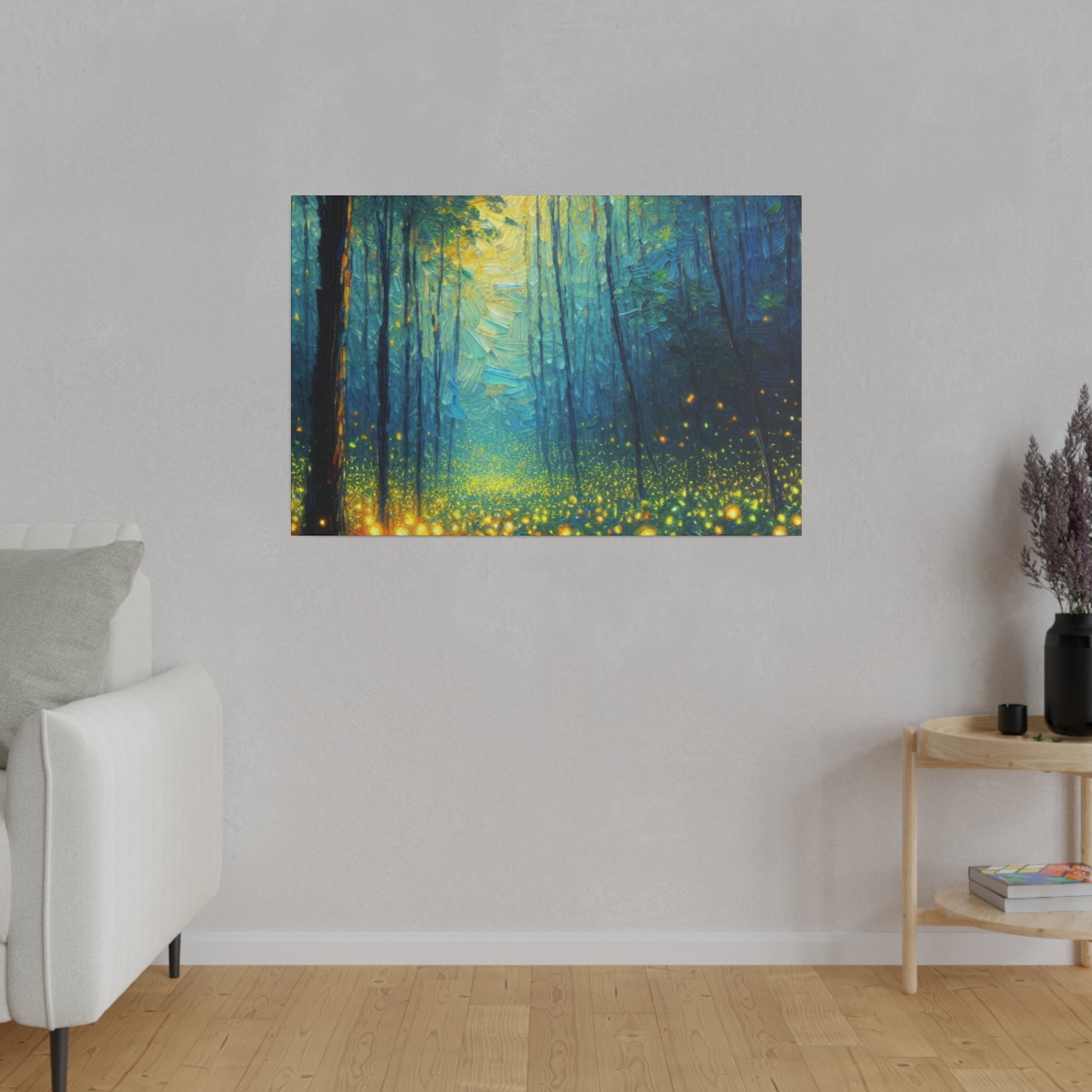 Luminary Firefly Woodlands Forest Painting Canvas