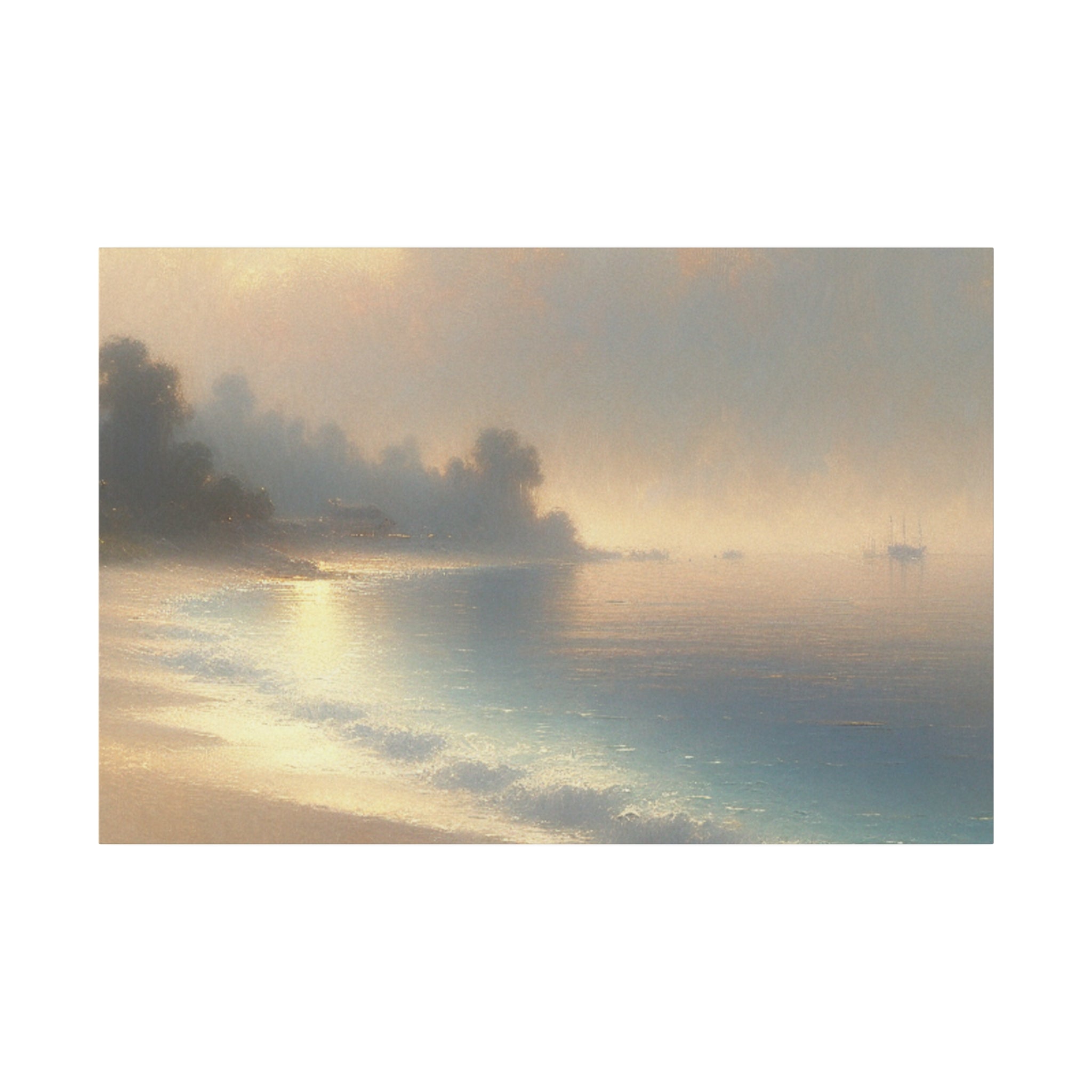 Mystic Shoreline Beach Painting Canvas