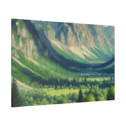 Whispering Peaks Vista Mountain Landscape Painting Canvas