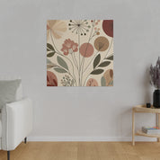 Blossom Whimsy Floral Wall Art Boho Artwork Canvas