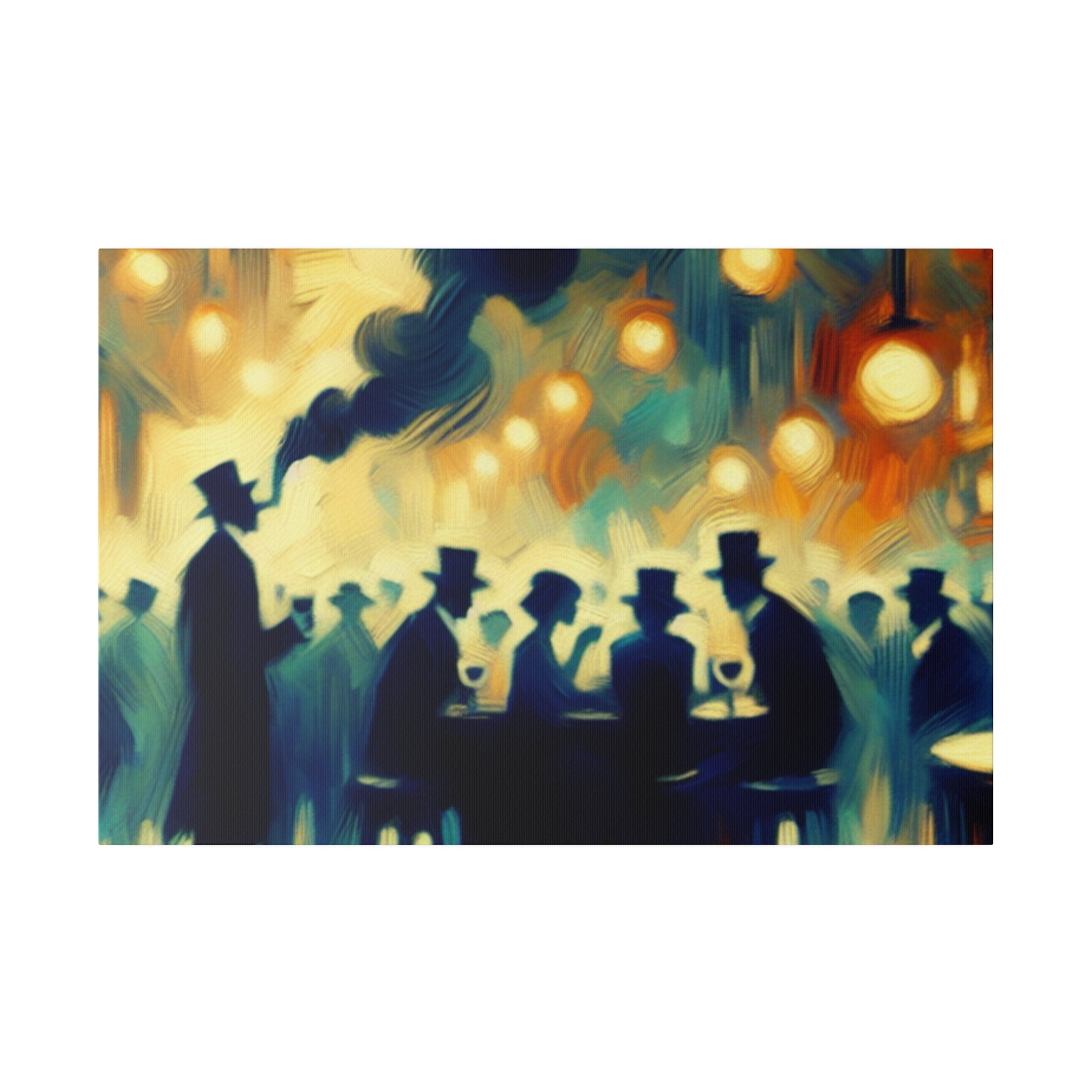 Prohibition Scarlet Swirls Retro Speakeasy Bar Art Canvas