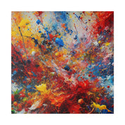 Splatter Symphony Multi-Coloured Abstract Wall Art Canvas