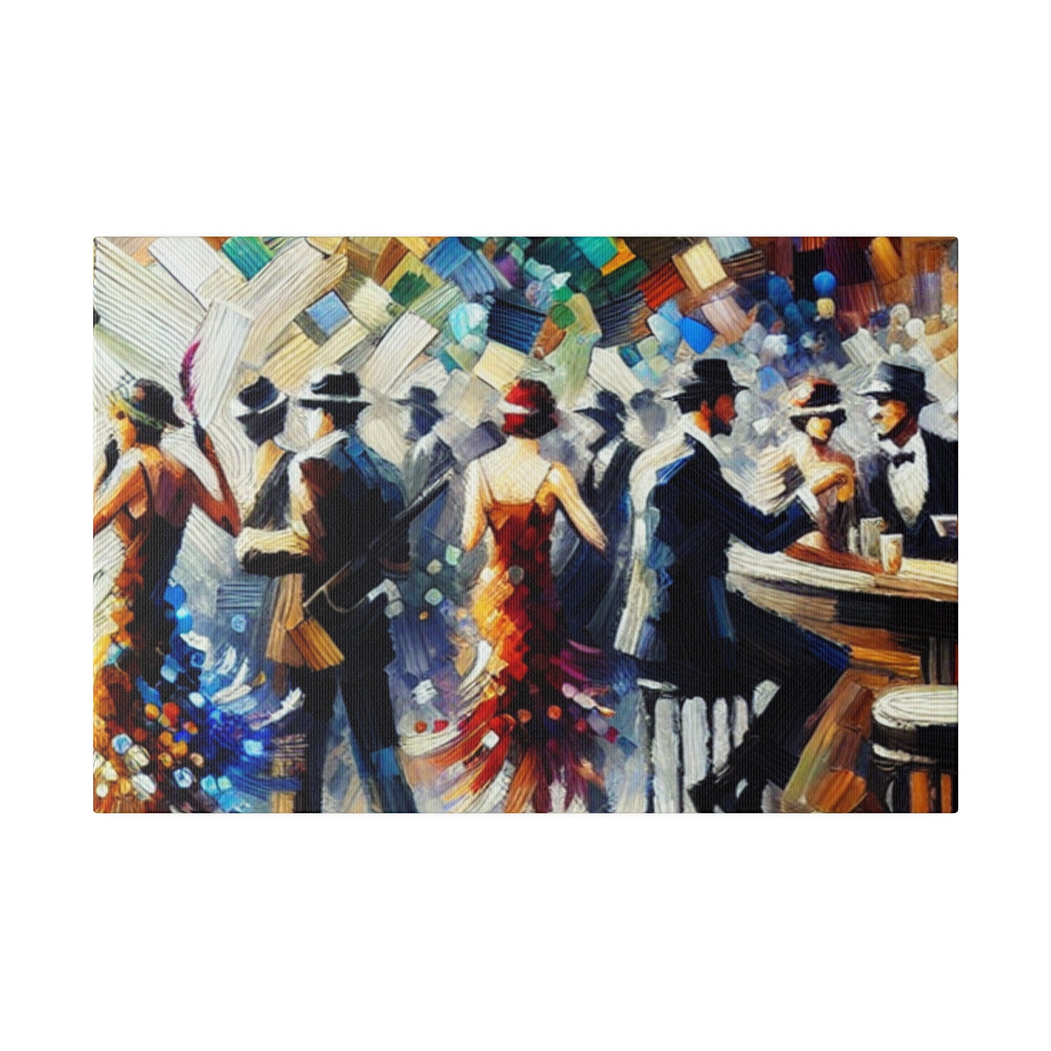 Gilded Rascal Revelry 1920s Retro Speakeasy Bar Art Canvas