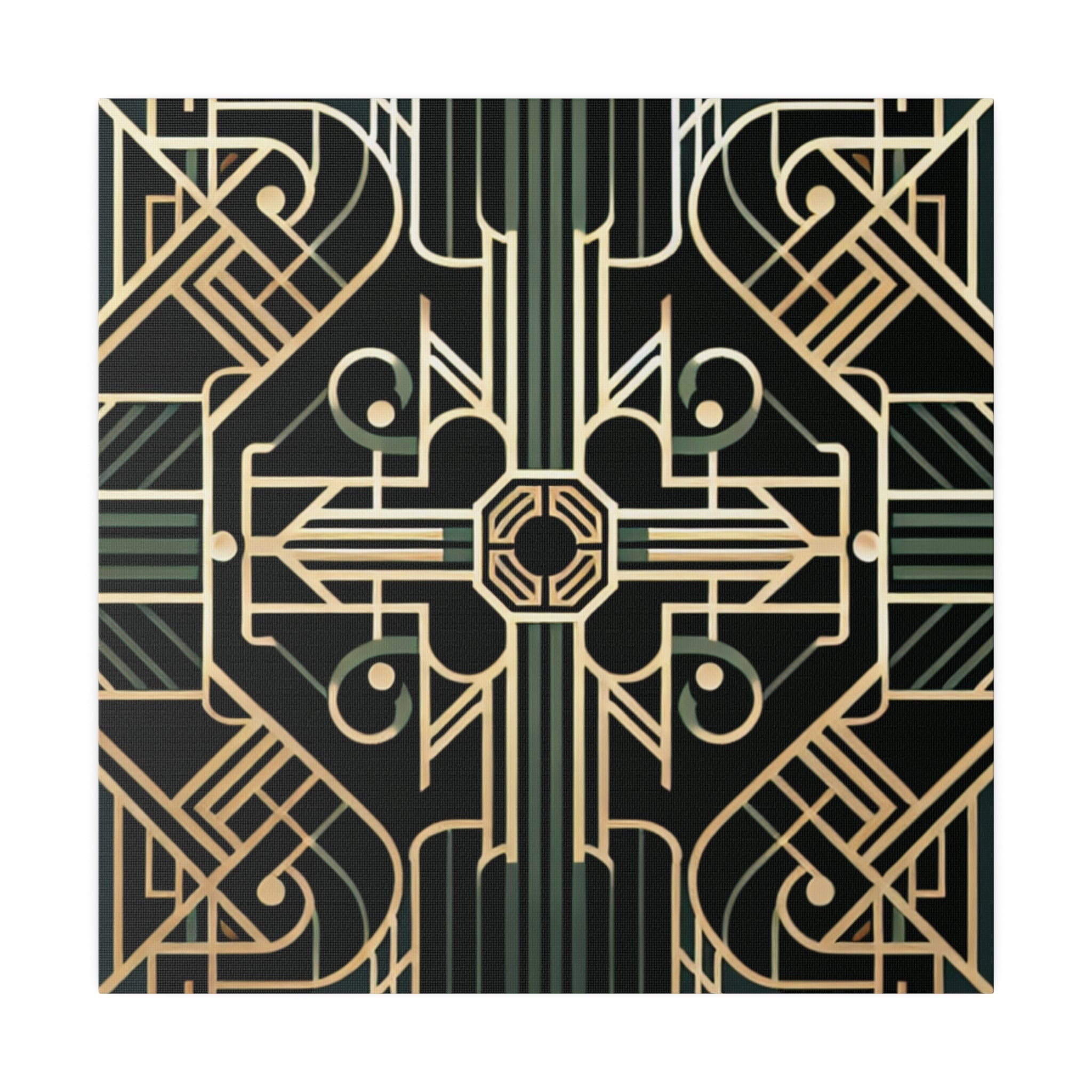 Deco Distinction Elegance Pattern Art Deco Wall Art Canvas