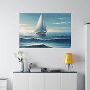 Serenity Voyage Sailboat Painting Canvas