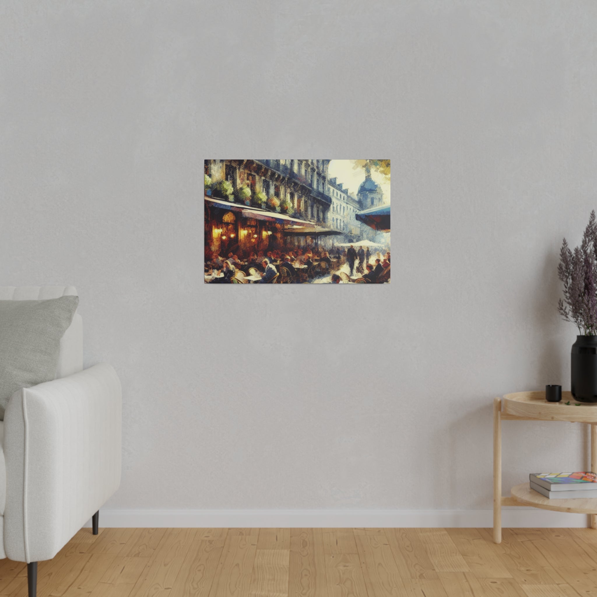 Espresso Enigma European Cafe Artwork Canvas