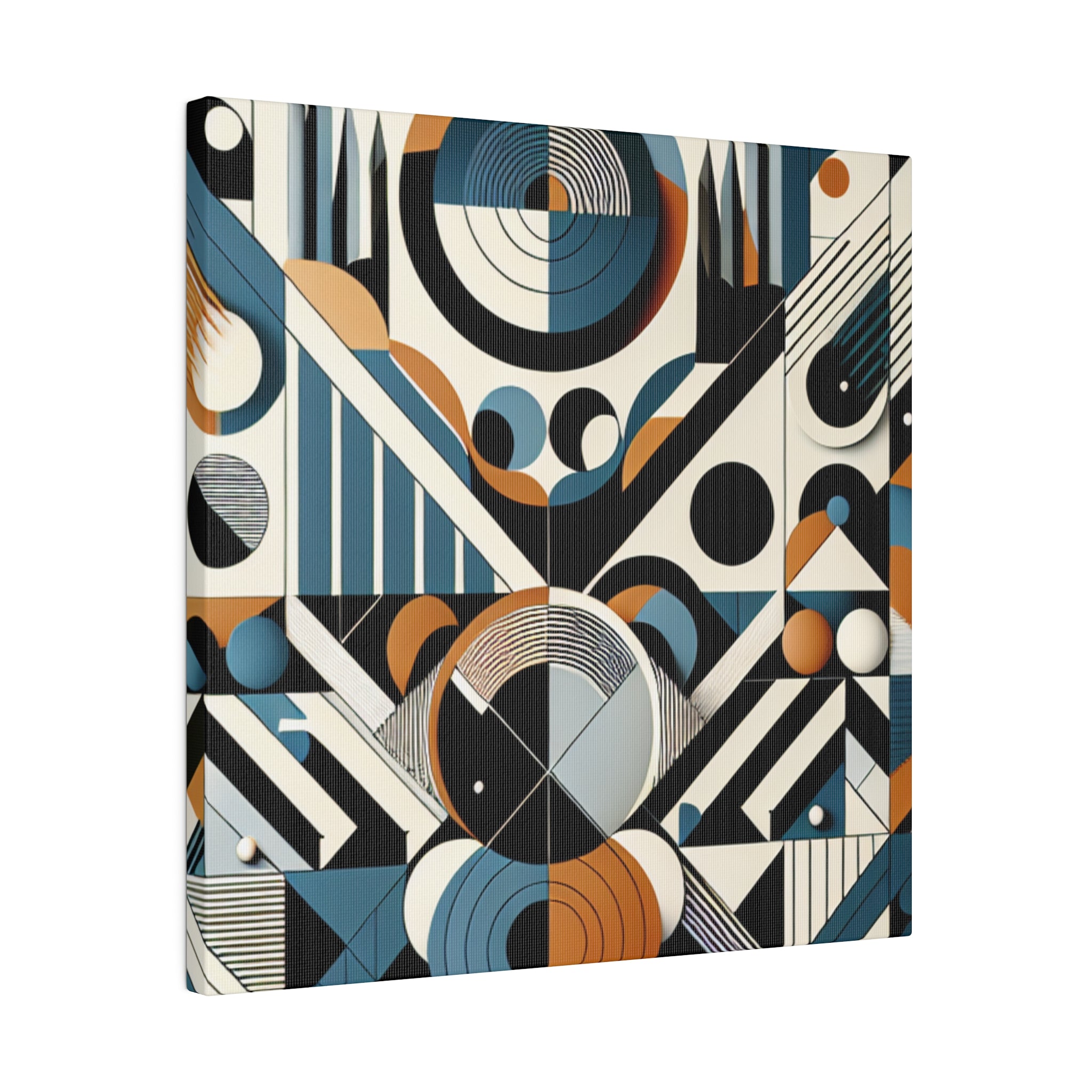 Kaleidoscopic Symphony of Shapes Geometric Painting Canvas