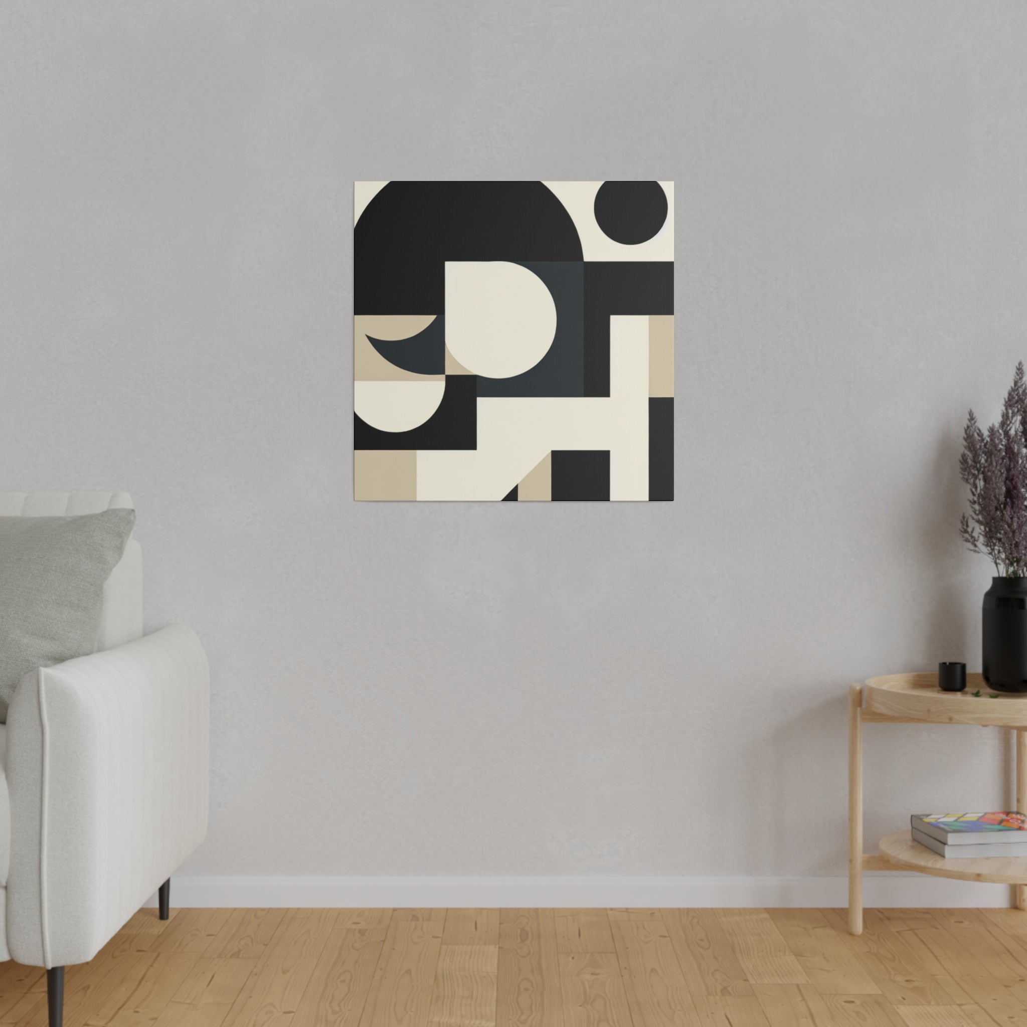 Geometric Harmony A Spatial Symphony Geometric Painting Canvas