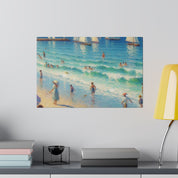 Seaside Nostalgia Beachscape Beach Painting Canvas