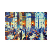 Espresso Dream Drips Formal European Cafe Artwork Canvas