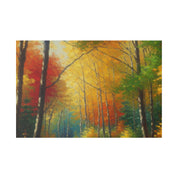 Autumnal Symphony Blaze Fall Painting Canvas