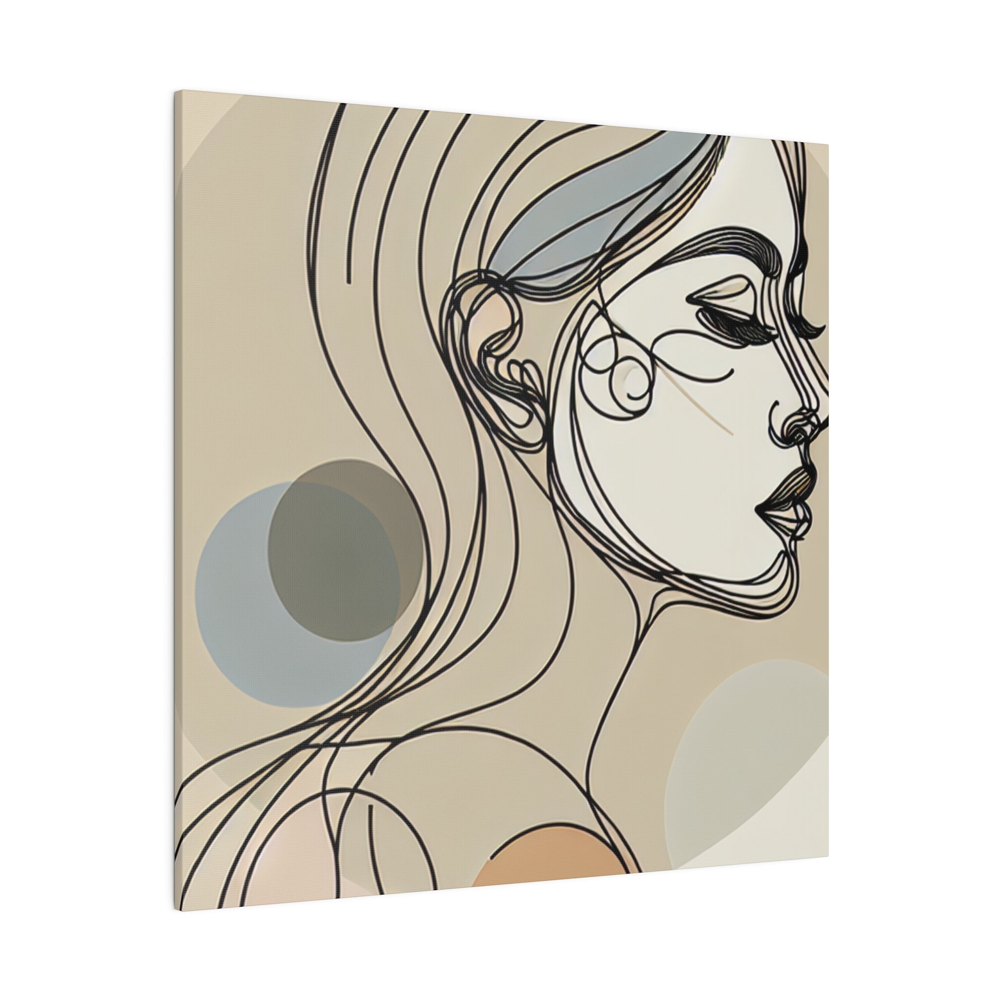 Bohemian Grace Line Art Boho Style Wall Decor Canvas