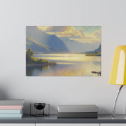 Serene Lake Mirage Lake Painting Canvas