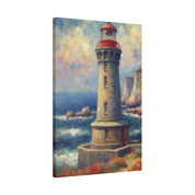 Beacon Muse Coastal Wall Art Lighthouse Painting Canvas