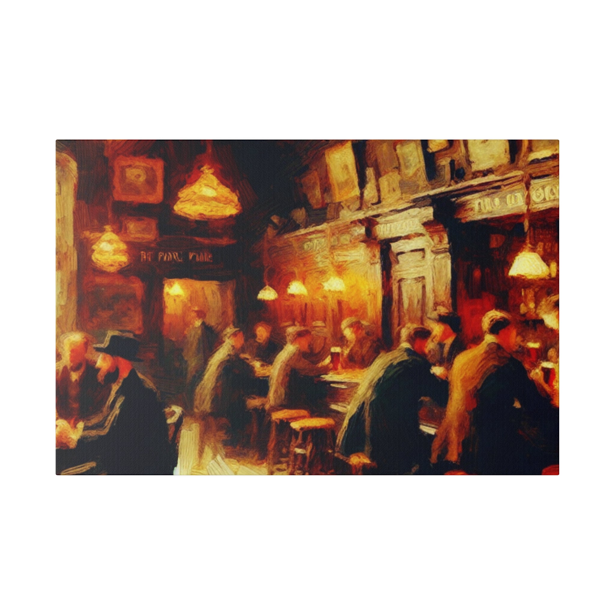 Emerald Harmony Irish Pub Bar Art Canvas