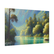 Serene Depth Reflections Lake Painting Canvas