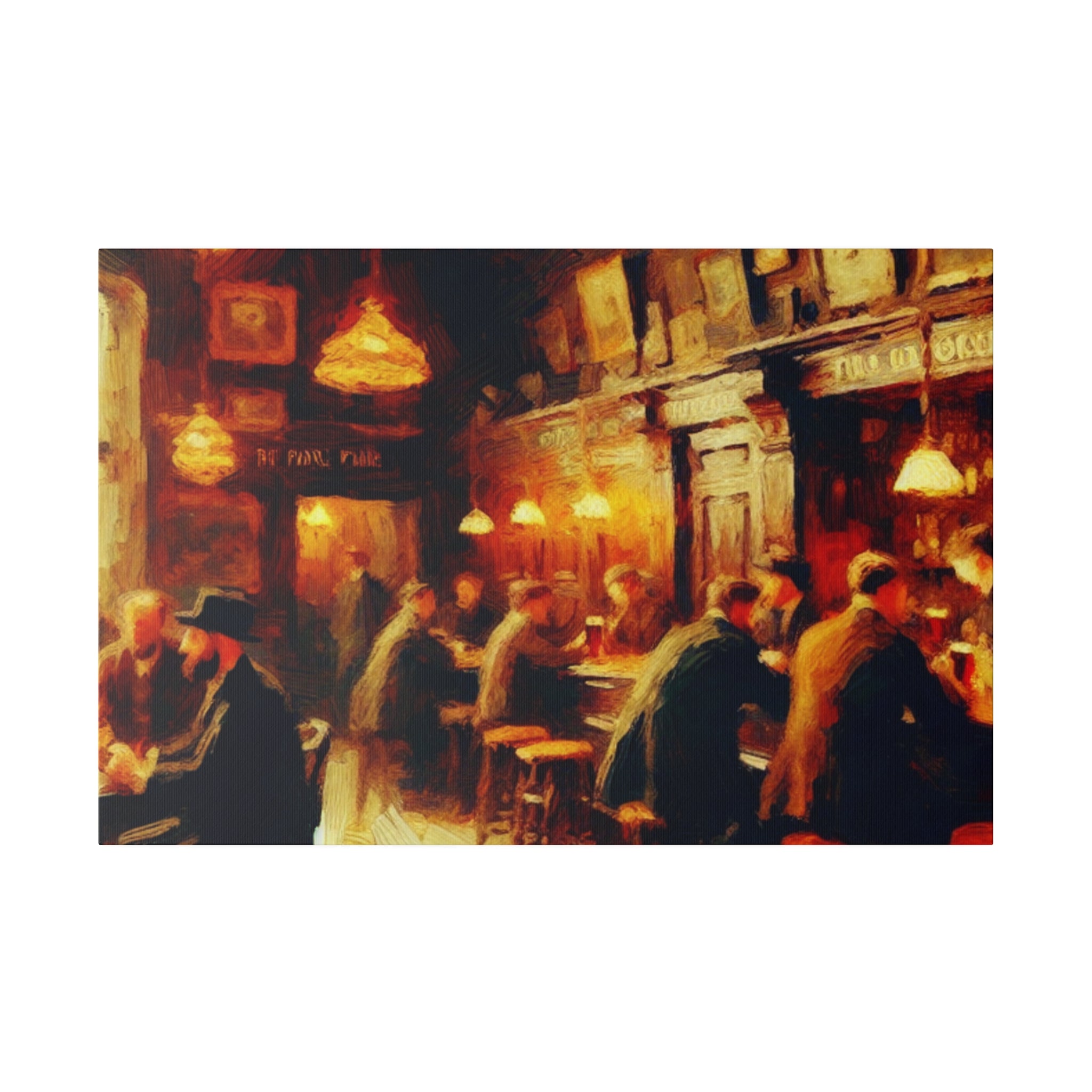 Emerald Harmony Irish Pub Bar Art Canvas