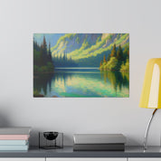 Serenity Lake Mirage Lake Painting Canvas